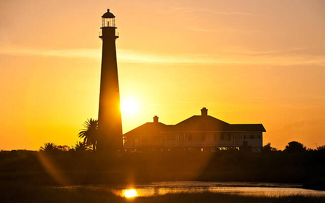 Lighthouse Sunset by John Collins Lighthouse Sunset by John Collins