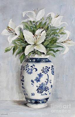 Lilies in Blue and White Vase by Gail McCormack Lilies in Blue and White Vase by Gail McCormack
