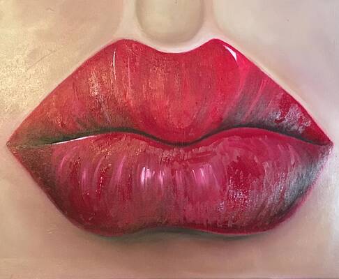 Lips Painting By Adriana Sharpe
