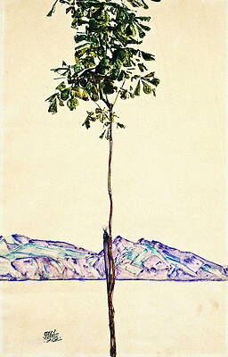 Wall Art - Painting - Little Tree by Egon Schiele