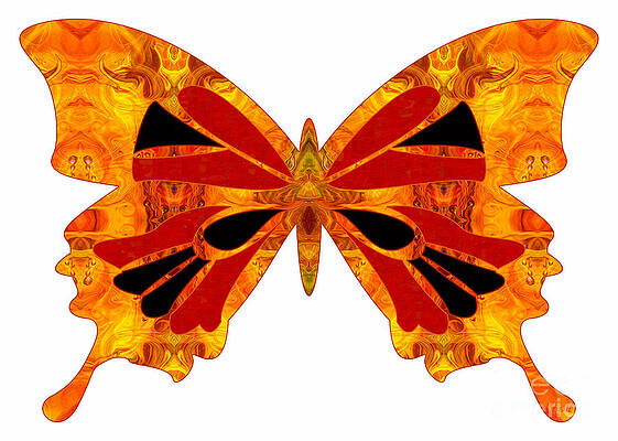 Wall Art - Digital Art - Living Patterns And Abstract Butterflies by Omashte by Omaste Witkowski