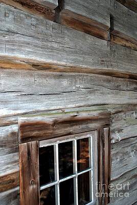 Log Cabin Detail and Window by Glenn Aker Log Cabin Detail and Window by Glenn Aker