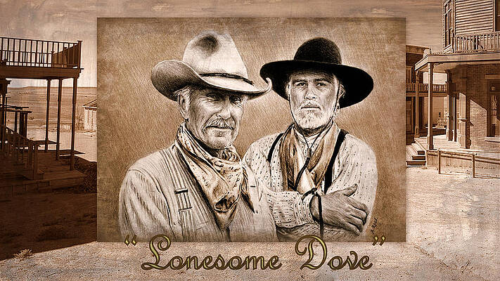 Lonesome Dove Art Painting and Photo Collage 8 x10 Photo Wall Art Wallpaper Home Decor
