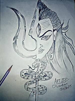 Shiva Drawing Modern Day, HD Png Download , Transparent Png Image - PNGitem
