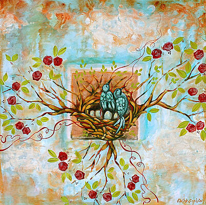 Wall Art - Painting - Love Is The Red Thread by Shiloh Sophia McCloud