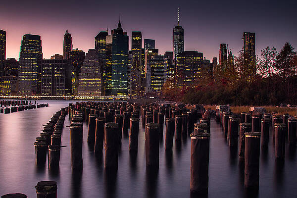 Lower Manhattan at Night by Steve Booke
