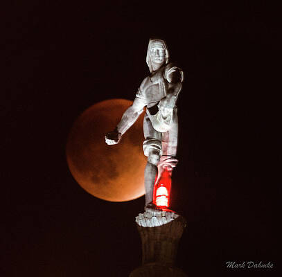 Wall Art - Photograph - Lunar Eclipse and Sower by Mark Dahmke