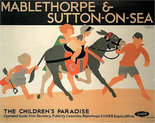 Wall Art - Painting - Mablethorpe and Sutton-on-sea - Children's Paradise - Vintage Poster by Studio Grafiikka
