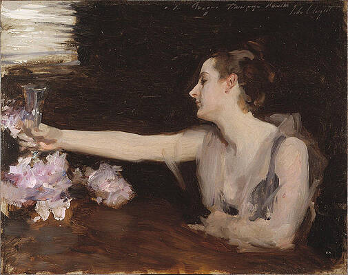 Woman Drinking Wine Paintings Fine Art America