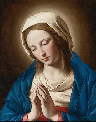 Madonna at Prayer Print by Sassoferrato