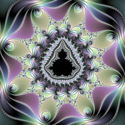 Wall Art - Digital Art - Mandelbrot Set with wonderful tones by Matthias Hauser