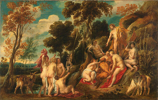 Marsyas Ill-Treated by the Muses Print by Jacob Jordaens