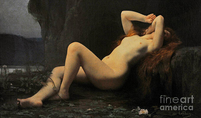 Wall Art - Painting - Mary Magdalene in a Grotto by Jules Joseph Lefebvre