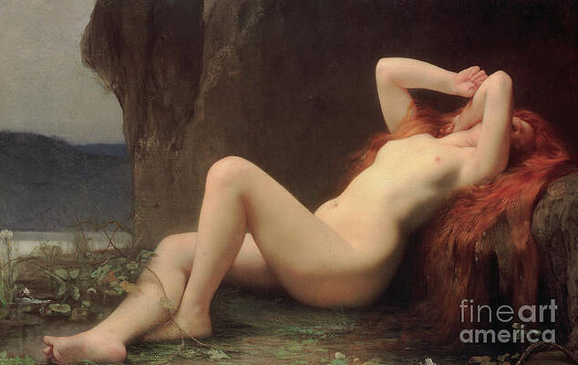 Wall Art - Painting - Mary Magdalene in the Cave by Jules Joseph Lefebvre