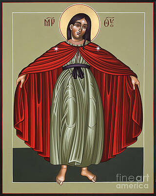 Wall Art featuring the painting Mary Of The Magnificat Mother Of The Poor 091 by William Hart McNichols