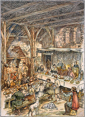 Wall Art - Photograph - Medieval Dining Hall by Granger