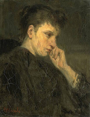 Melancholy Print by Jozef Israels