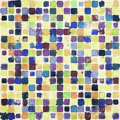 Wall Art - Digital Art - Messy Geometric Tiles by Phil Perkins