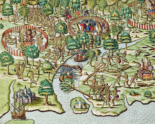 Wall Art - Drawing - Methods of Sieging and Attacking by Theodore de Bry