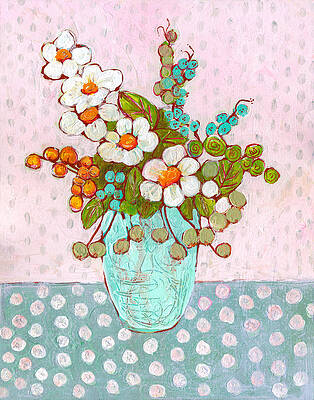  Painting - Mia Daisy Flowers by Blenda Studio