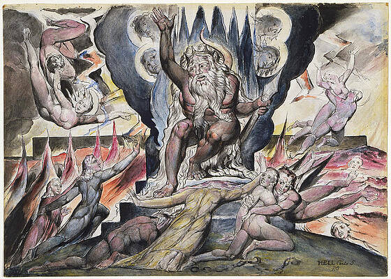 Minos Print by William Blake