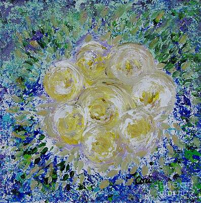 Wall Art - Painting - Min's White Bouquet by Corinne Carroll