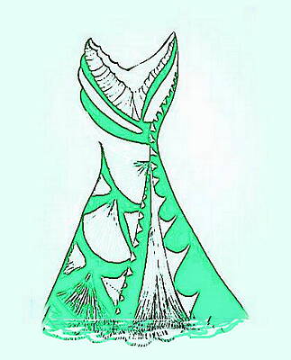 Wall Art - Digital Art - Mint Green Dress by Mary Russell