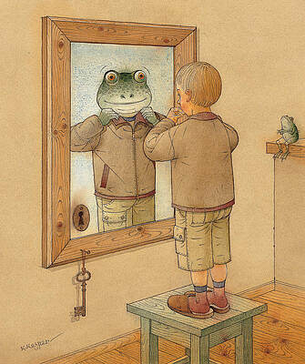 Wall Art - Painting - Mirror by Kestutis Kasparavicius