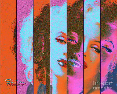 Wall Art - Painting - MMarilyn 130 SIS red by Theo Danella