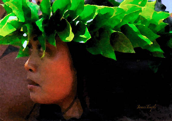 Wall Art - Digital Art - Molokai Wahine Dancer by James Temple