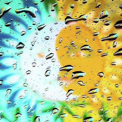 Moon and Sun Rainy Day Windowpane by D Davila Moon and Sun Rainy Day Windowpane by D Davila