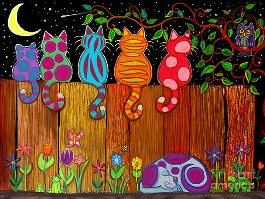 Wall Art - Drawing - Moonlighting Together by Nick Gustafson