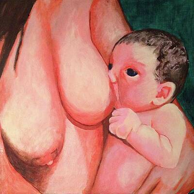 Mother Breastfeeding Paintings Page 2 Of 2 Fine Art America