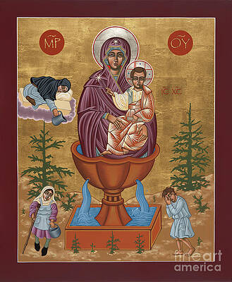 Wall Art - Painting - Mother of God Life Giving Spring 179 by William Hart McNichols