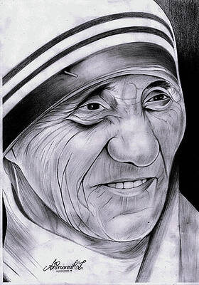 Mother Teresa Pencil Sketch – Meghnaunni.com-saigonsouth.com.vn