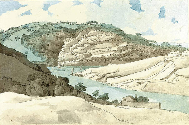 Mount Edgcumbe. Cornwall Print by Francis Towne