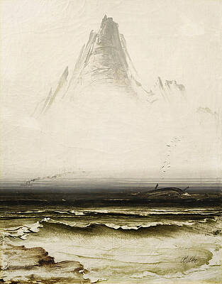 Mountain Stetind in the fog Print by Peder Balke