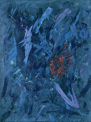 Wall Art - Painting - Moving In Blues by Joe Loffredo
