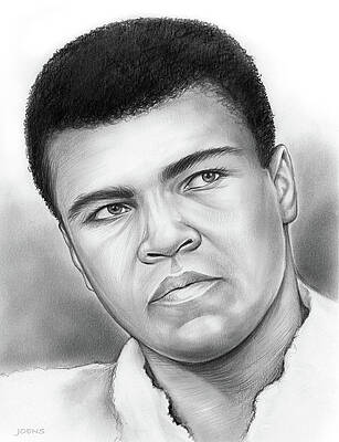 Boxing Drawing - Muhammad Ali by Greg Joens