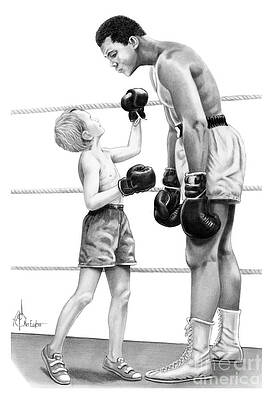 Boxing Drawing - Muhammad Ali by Murphy Elliott