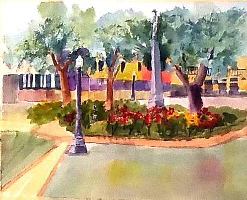 Munn Park Lakeland Fl Painting By Larry Hamilton