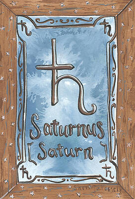 Wall Art - Painting - My saturn by Sheri Jo Posselt