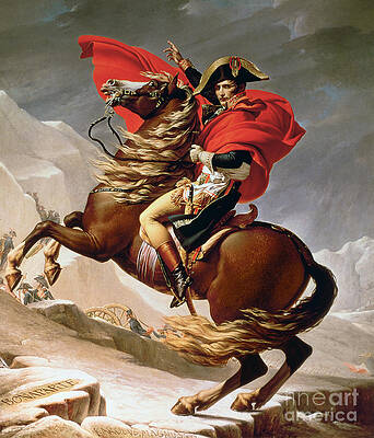 Wall Art - Painting - Napoleon Crossing the Alps by Jacques Louis David