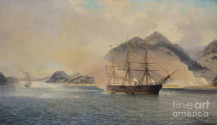 Naval Battle Paintings Fine Art America