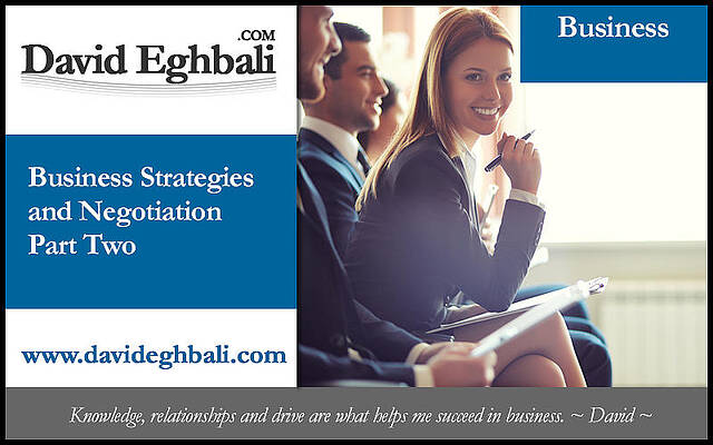 Negotiation Strategies and Techniques Part Two by David