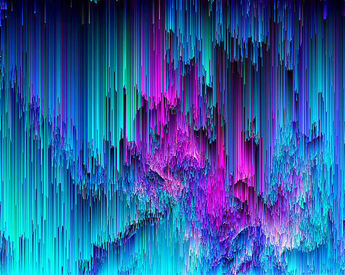Glitches Be Trippin' - Abstract Pixel Art by Jennifer Walsh
