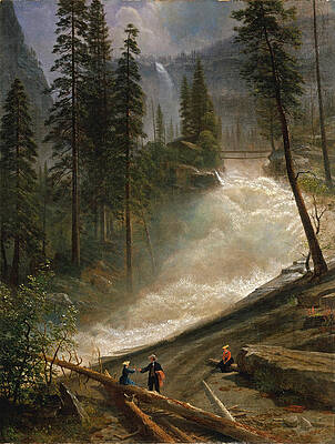Nevada Falls. Yosemite Print by Albert Bierstadt