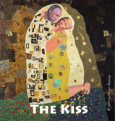 Wall Art - Mixed Media - The Kiss by Alice Beasley