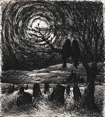 Wall Art - Drawing - Night Owls by William Russell Nowicki