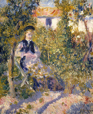 Wall Art - Painting - Nini in the Garden  by Auguste Renoir